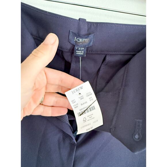 J.Crew Factory | NWT Slim-fit Full-length Trouser Pant For Women Navy | Sz P12 - Picture 6 of 10